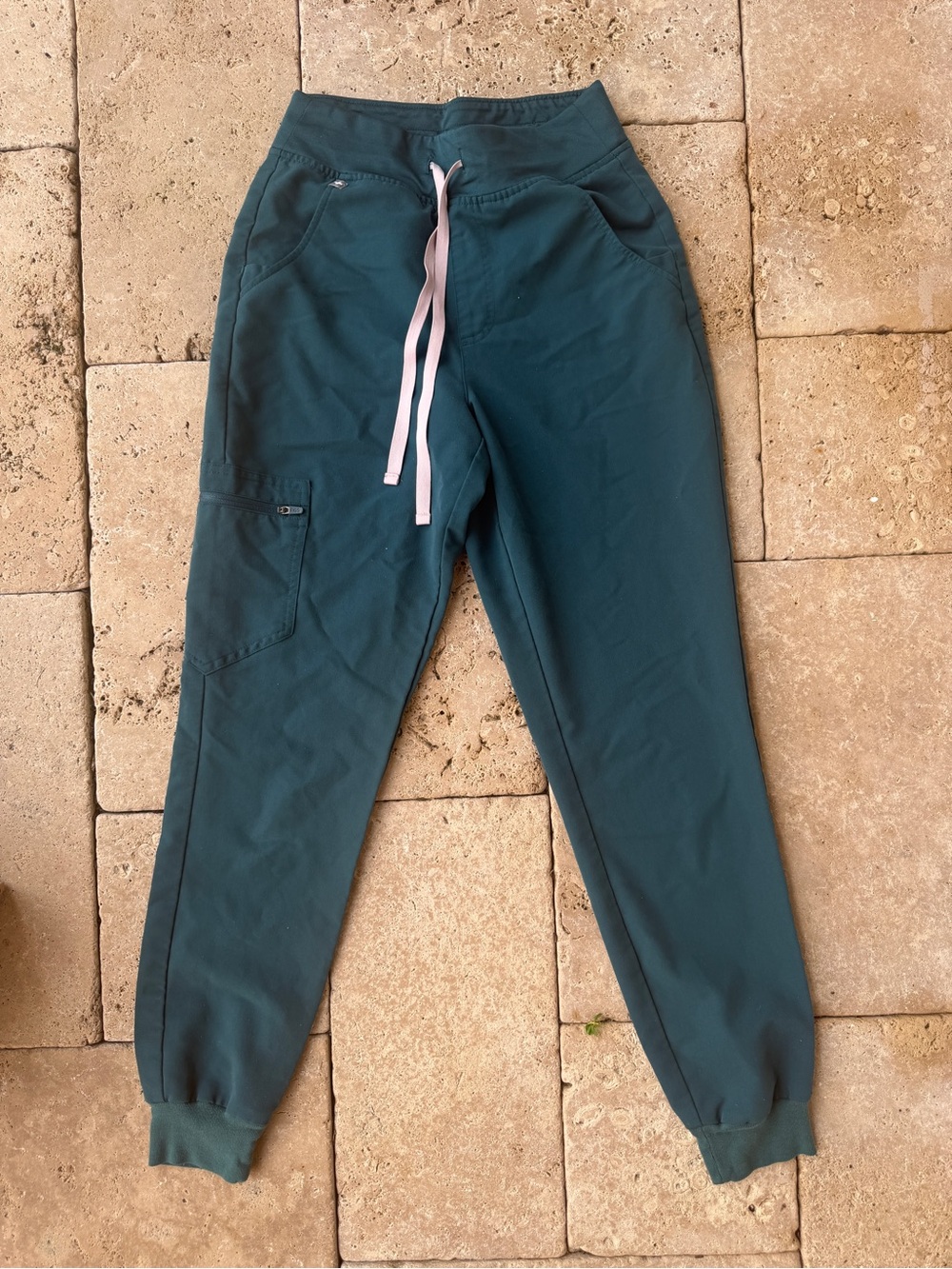 Women’s Figs Teal Ankle Jogger Pants with Drawstring